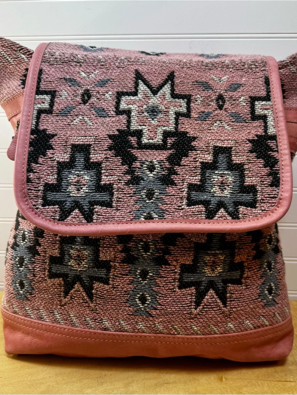 Myra Bag Suzanna Trail Geometric Woven Pink Western Patterned Women’s Backpack